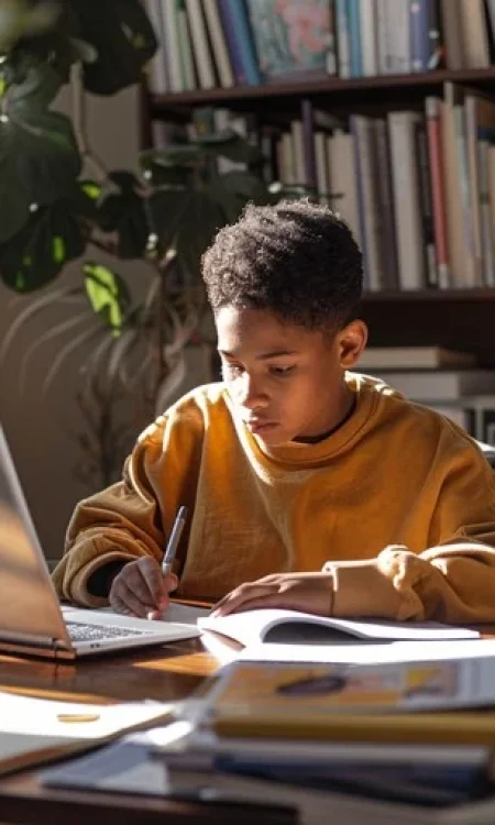 studious young learner stockcake